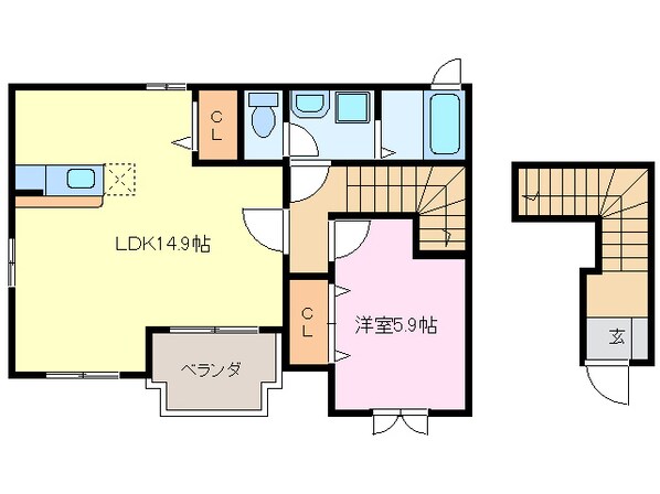 サンビレッジ　伊倉Ⅰの物件間取画像